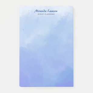 Watercolor background post-it notes