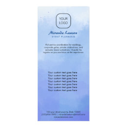 Watercolor background rack card