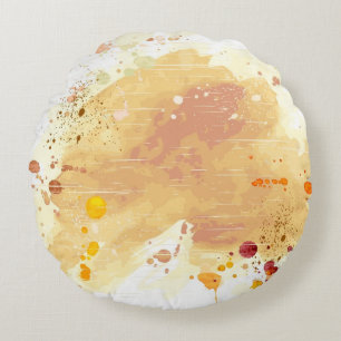 watercolor background round cushion