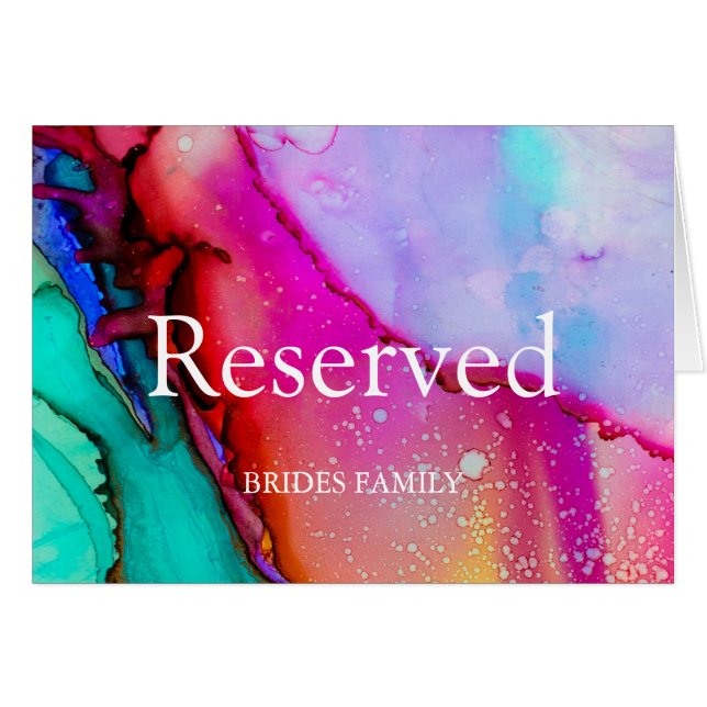 Watercolor Background Table Reserved (Front Horizontal)