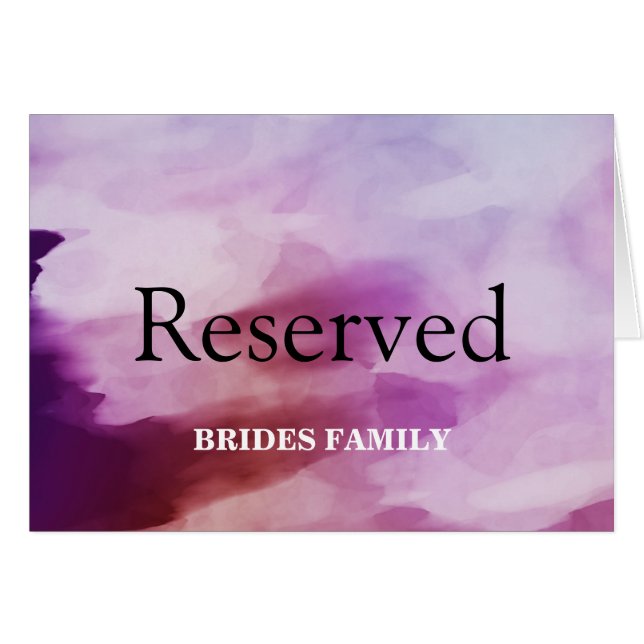 Watercolor Background Table Reserved (Front Horizontal)