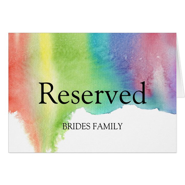 Watercolor Background Table Reserved (Front Horizontal)