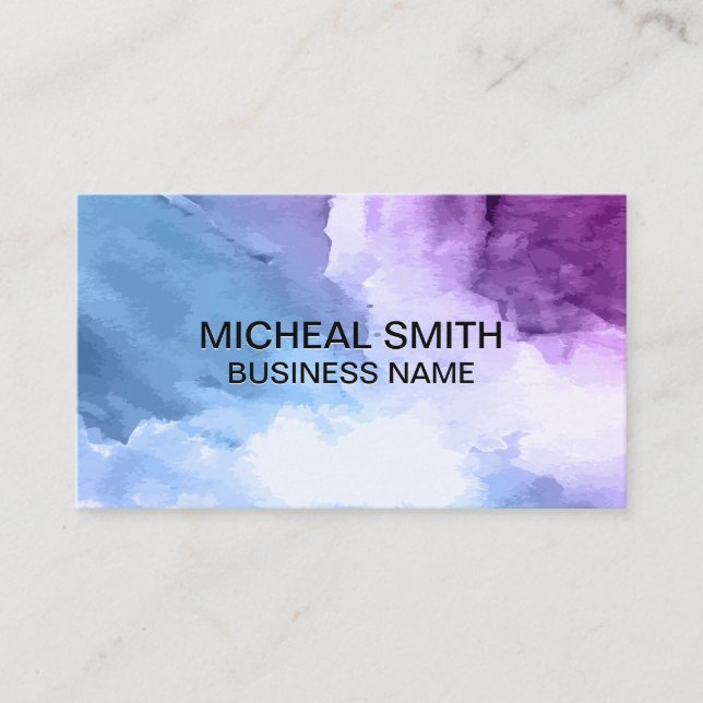 Watercolor Background Texture Business Card (Front)