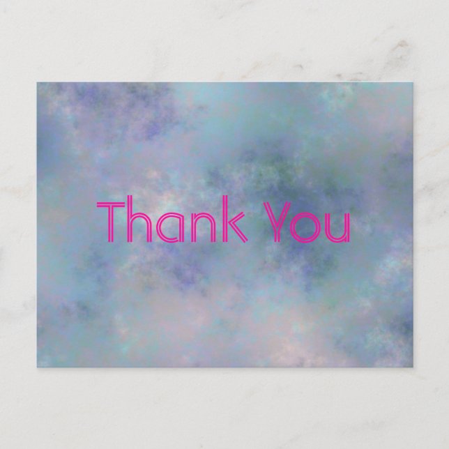 Watercolor Background Thank You Postcard (Front)