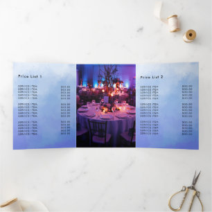 Watercolor background Tri-Fold card