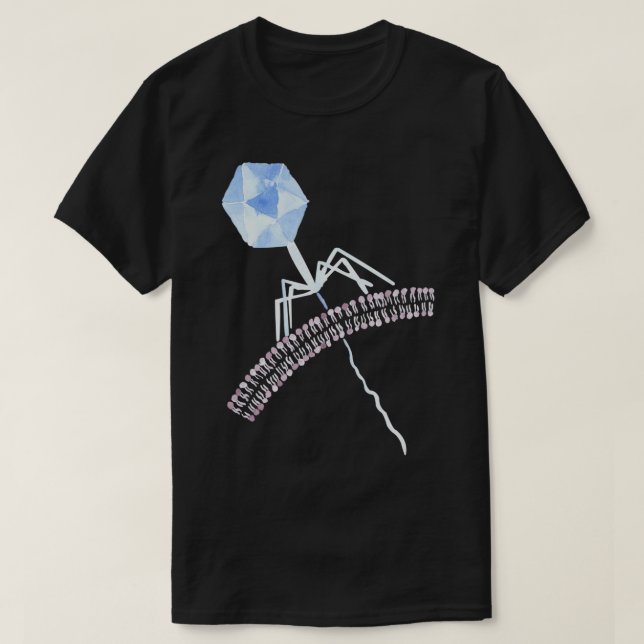 Watercolor Bacteriophages T-Shirt (Design Front)