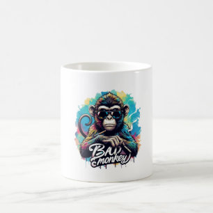 Watercolor Bad Monkey Mug