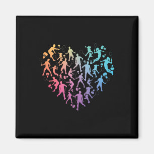 Watercolor Badminton Player Team Shuttle Lovers Fo Magnet