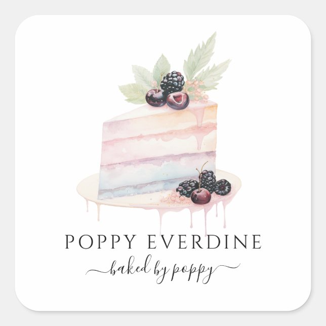 Watercolor Baker Pastry Chef Product Label (Front)