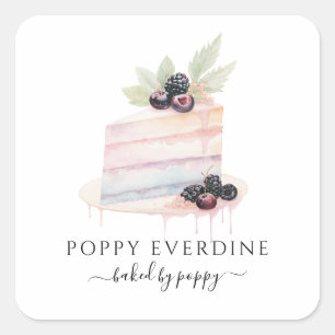 Watercolor Baker Pastry Chef Product Label