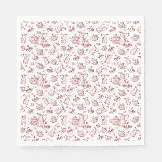 Watercolor Bakery Desserts Paper Napkin (Front)