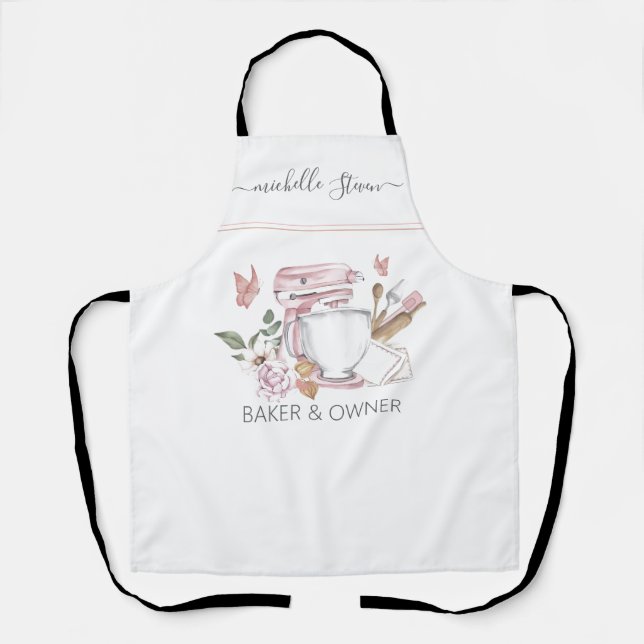 Watercolor Bakery stand mixer  Apron (Front)