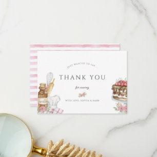 Watercolor Baking Birthday Party  Thank You Card