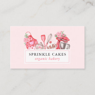 Watercolor Baking & Cooking Utensil Baker Business Card