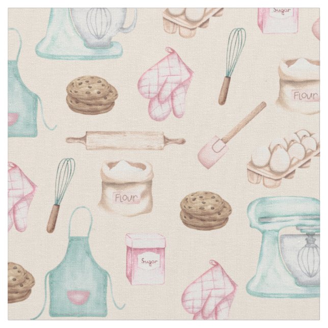 Watercolor Baking on Sand Fabric (Close Up)