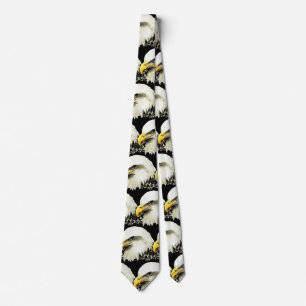 Watercolor Bald Eagle Bird Animal Nature Art Tie