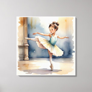 Watercolor Ballerina Canvas Print
