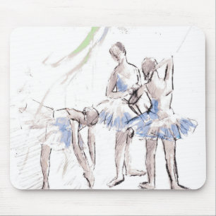 Watercolor Ballet Dancing Ballerina Mouse Mat