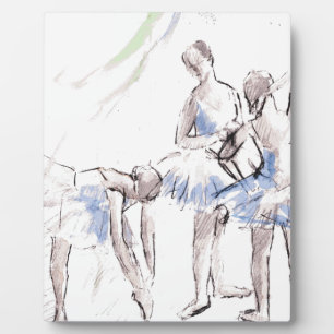 Watercolor Ballet Dancing Ballerina Plaque