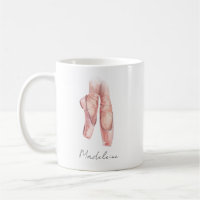 Watercolor Ballet Shoes Personalised Coffee Mug