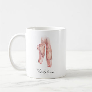 Watercolor Ballet Shoes Personalised Coffee Mug