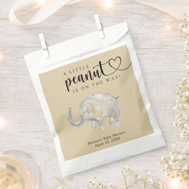 Watercolor balloon elephant  favour bags (Clipped)