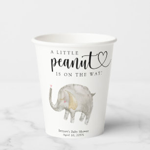 Watercolor balloon elephant paper cups