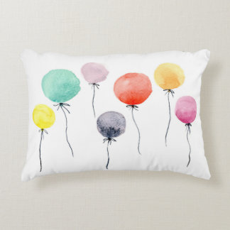 Watercolor Balloons Decorative Cushion