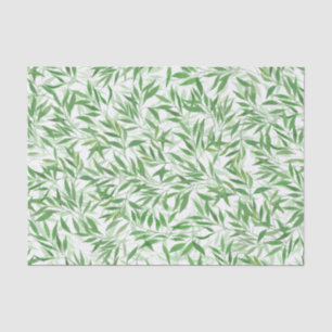 Watercolor Bamboo Leaf Branches Vines Forest Tissue Paper