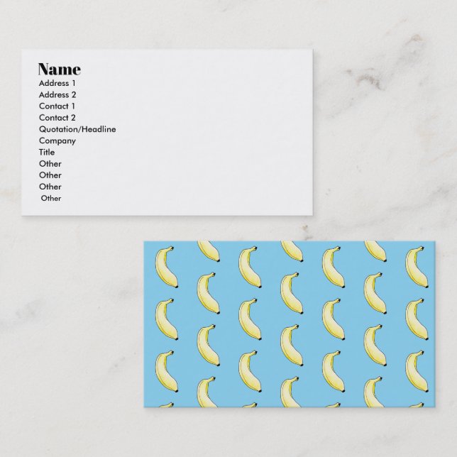 watercolor banana business card (Front/Back)