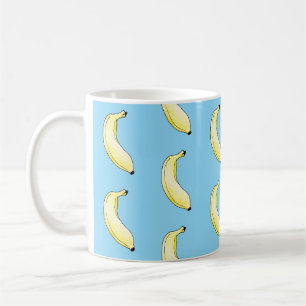 watercolor banana coffee mug