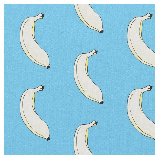 watercolor banana fabric (Close Up)