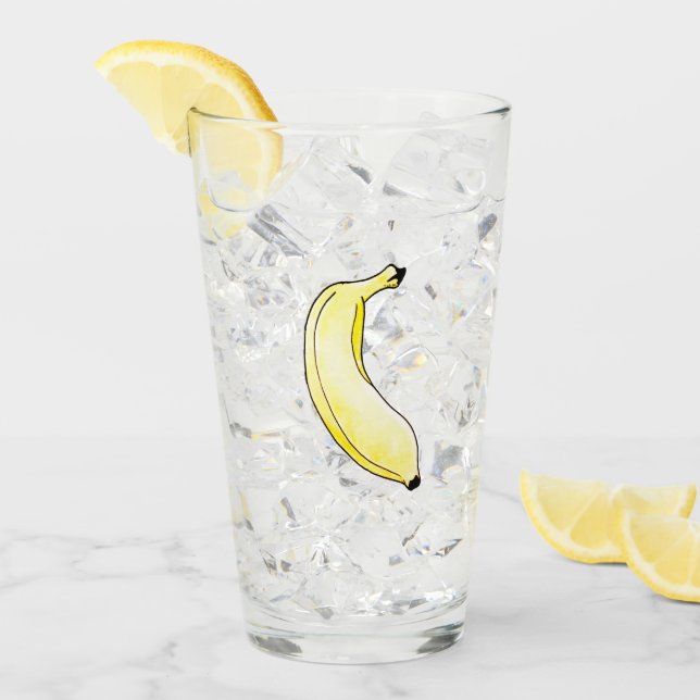 watercolor banana glass (Front Ice)