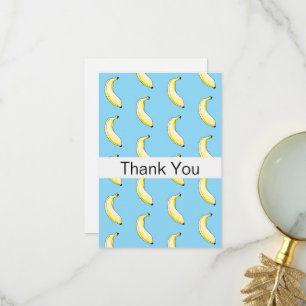 watercolor banana thank you card