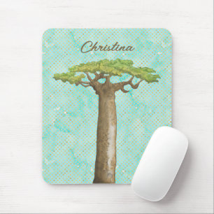 Watercolor Baobab Tree  Mouse Mat