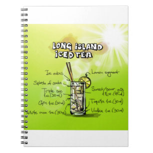 Watercolor Bar Cocktail Recipe Notebook