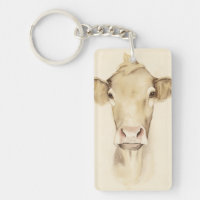 Watercolor Barn Animals | Cow