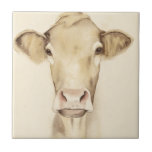 Watercolor Barn Animals | Cow Tile<br><div class="desc">Watercolor Barn Animals | Cow Artist: Grace Popp</div>