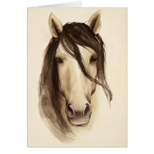 Watercolor Barn Animals Horse
