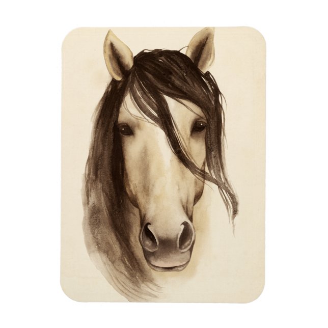 Watercolor Barn Animals | Horse Magnet (Vertical)