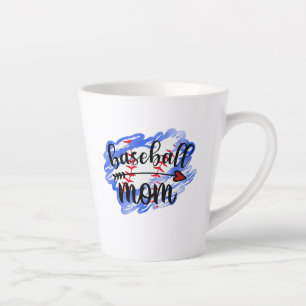 Watercolor Baseball Ball Baseball Mum Latte Mug