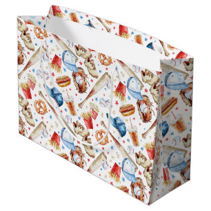 Watercolor Baseball Birthday Party Gift Bag