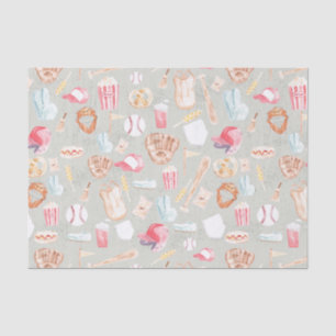 Watercolor Baseball Pattern Tissue Paper