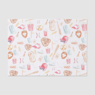 Watercolor Baseball Tissue Paper