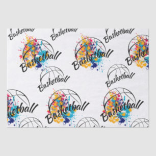 Watercolor Basketball     Tissue Paper