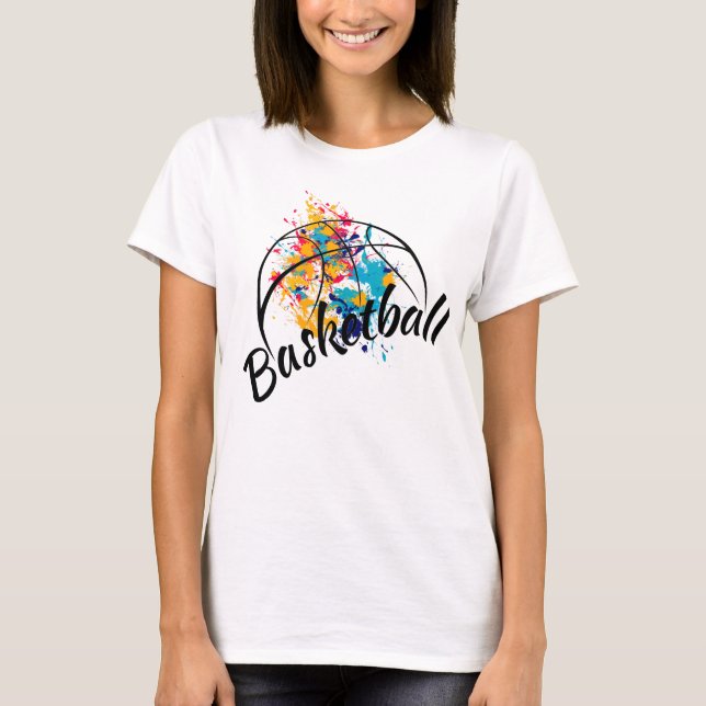 Watercolor Basketball Womens  T-Shirt (Front)