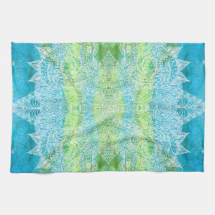 Watercolor Batik Paisley Tea Towel
