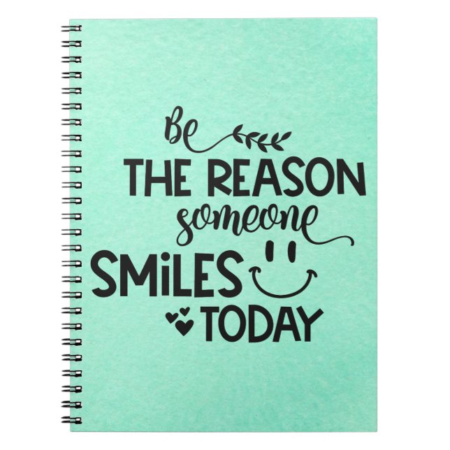 Watercolor/Be the reason someone smiles today Notebook (Front)