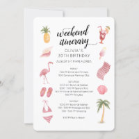 Watercolor Beach Birthday Weekend Itinerary