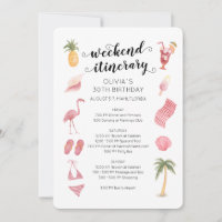 Watercolor Beach Birthday Weekend Itinerary